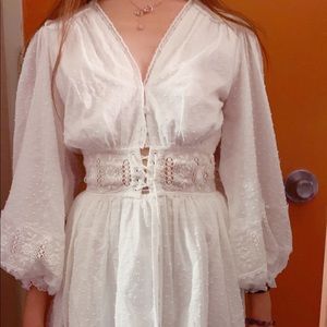 Zimmerman White Floral Long Sleeve Dress Size 0